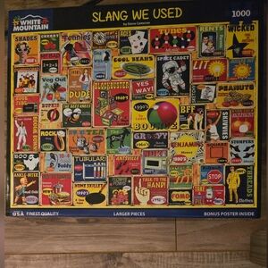 White Mountain 'Slang We Used' Puzzle - Colorful Retro Design